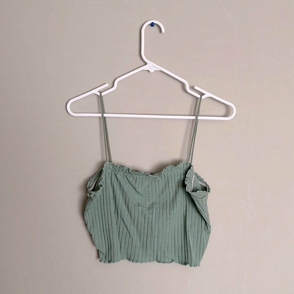 Green Crop top
